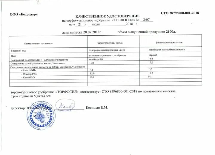 Документ удостоверяющий качество продукции. Документ удостоверяющий качество продукции
