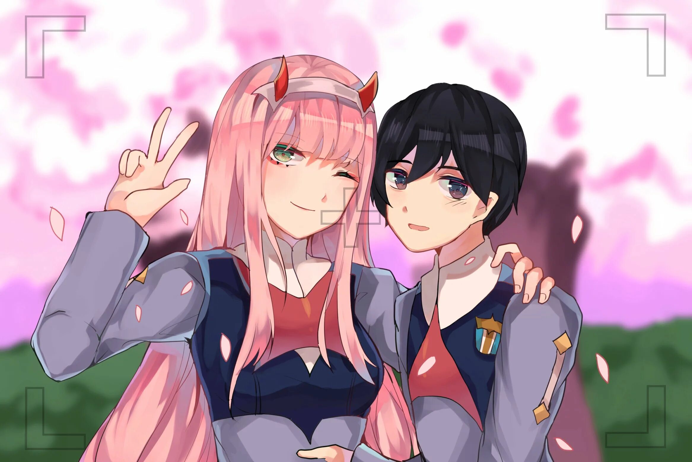 Зеро хиро. Милый во франксе 002 и хиро. хиро франкс art. zero two франкс.
