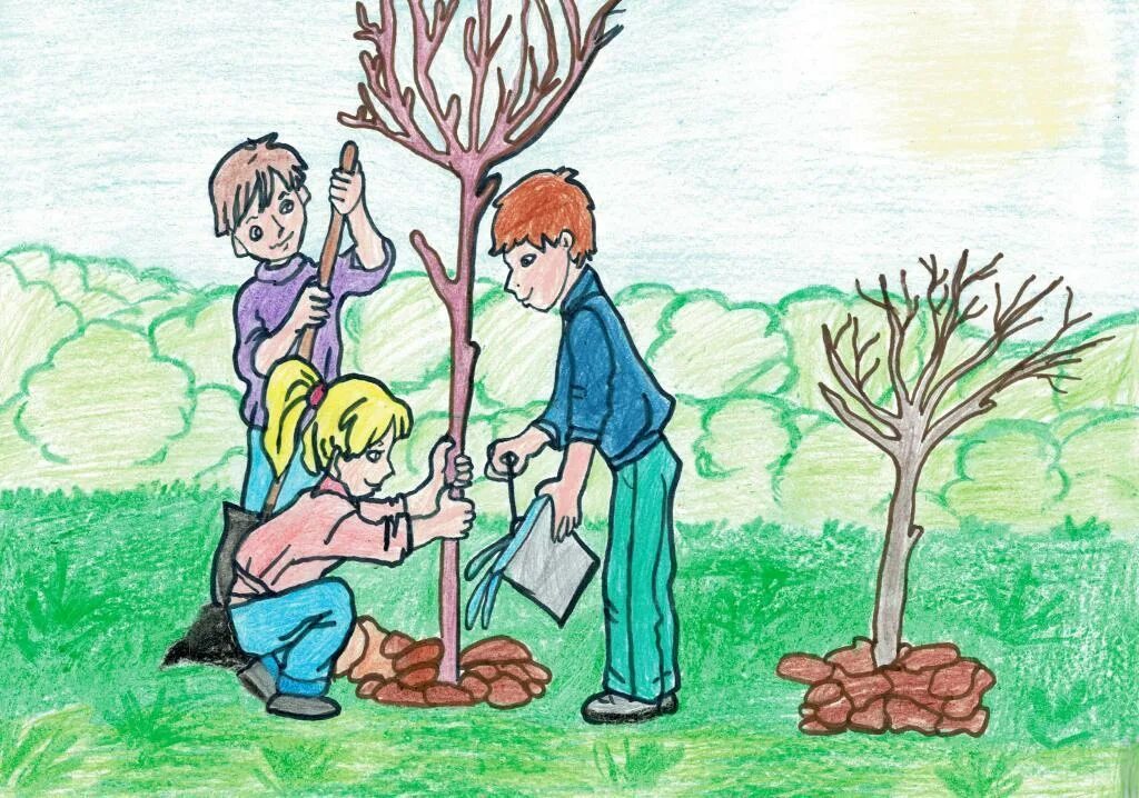 Сажать деревья. Дети сажают деревья. Дети сажают деревья. Высадка деревьев. Посадка деревьев и кустарников.