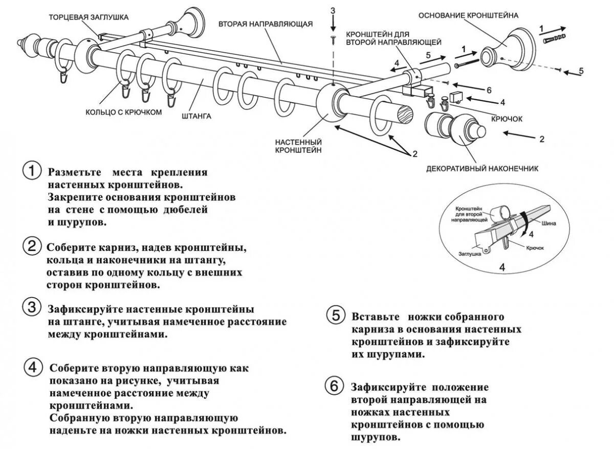 Карниз Эра 28 инструкция. Схема сборки двухрядного круглого карниза. Схема крепления кронштейна карниза для штор. Схема установки металлического карниза. Схема карниза