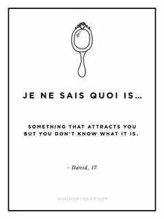 Je ne sais