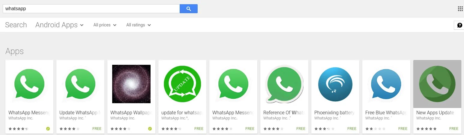 Apps search android