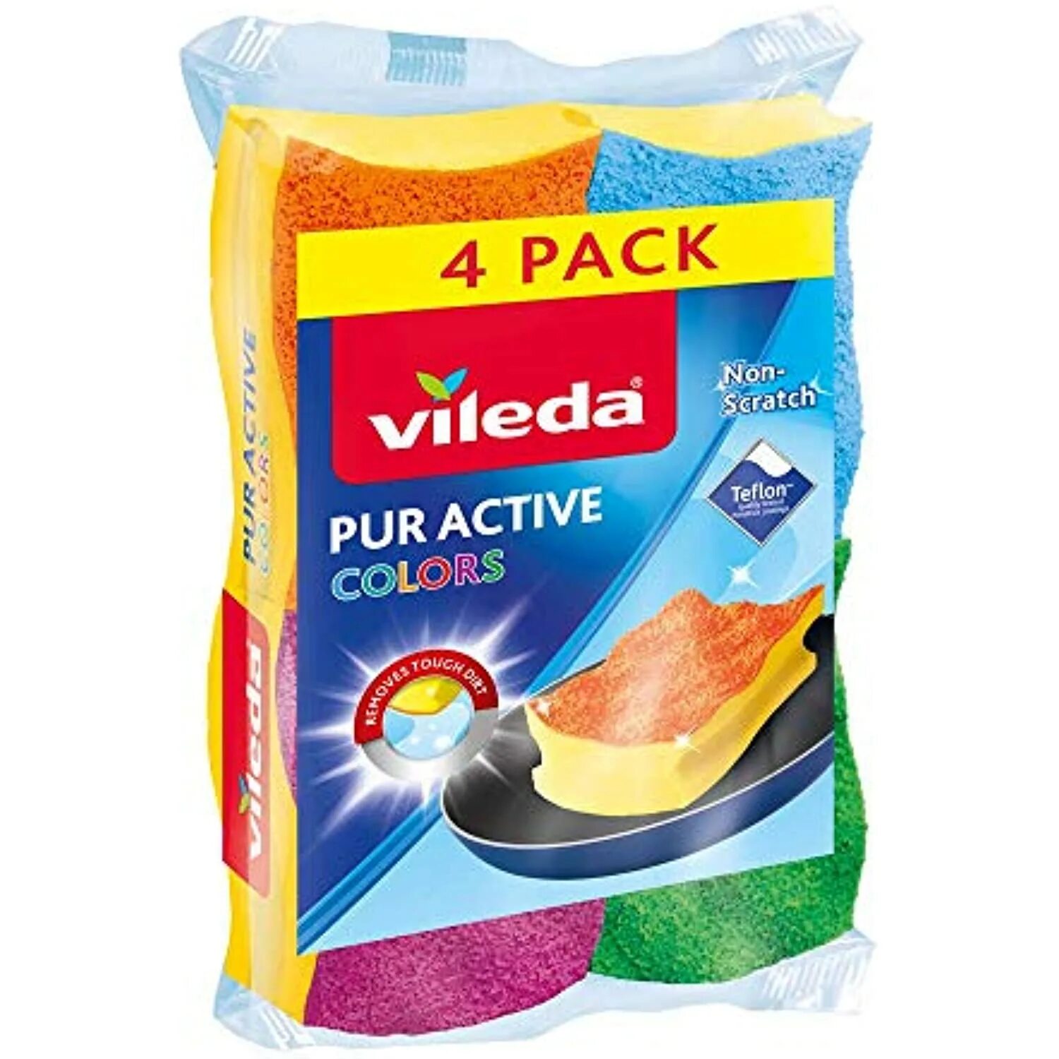 Active colors. Vileda Pur Active. Губка для мытья посуды Vileda. Vileda губка для посуды. ВИЛЕДА мочалки для мытья посуды.
