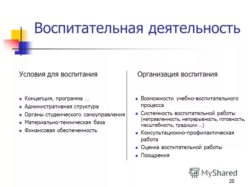 критерии оценки эффективности воспитательной работы.