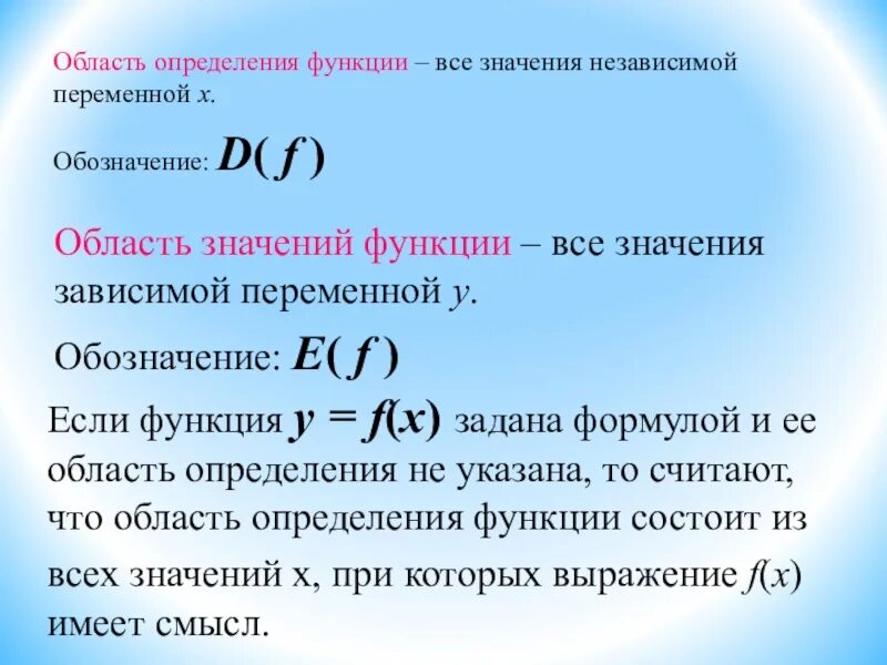 Область значения функции 8 класс алгебра. Определение области определения функции. Область определения и область значения функции. Область определения функции кратко и понятно. Область определения функции и область значений функции.