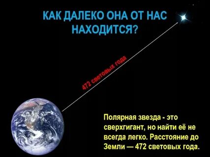 Расстояние до полярной звезды в световых годах