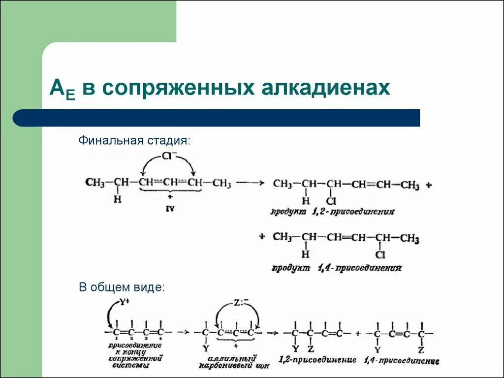 Реакция гидратации алкадиенов. Реакция присоединения алкадиенов. механизм реакции галогенирования алкадиенов. электрофильное присоединение к сопряженным системам.