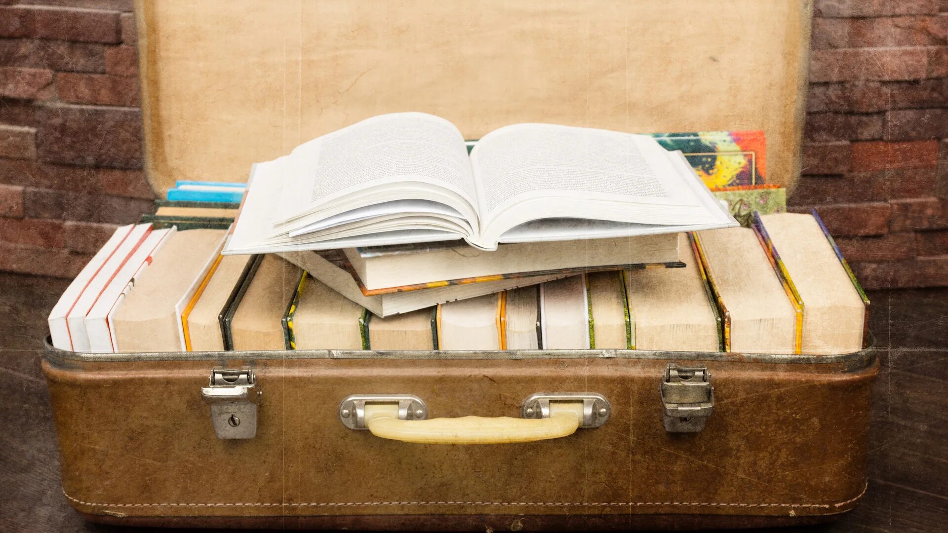Новые знания в путешествии. Чемодан с книгами. Книжный чемодан для путешествия. Полный чемодан. Книга путешествия.