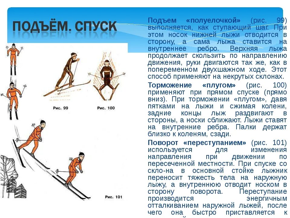 Какая стойка лыжника наиболее устойчивая при спуске