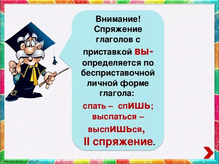 Выспятся почему 2 спряжение