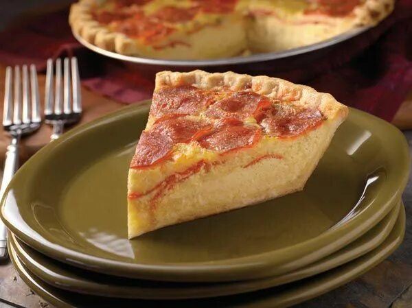 This Chicago-style pizza pie is one big, deep-dish pizza that can serve everyone