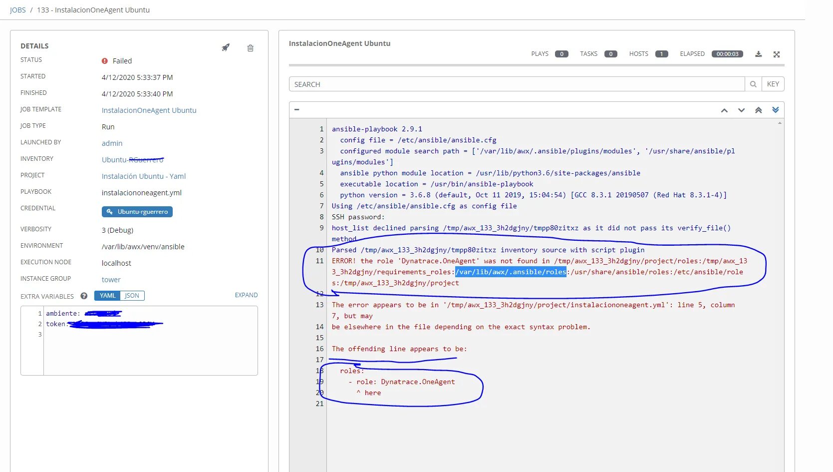 Ansible fail. ONEAGENT. Структура role ansible. AWX ansible. GITHUB ansible AWX.