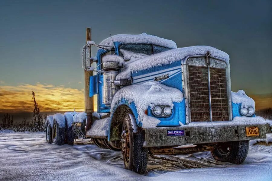 Зимний грузовик. Тягач зима ATS. Американский трак. Грузовик зимой. Американские Грузовики зимой.