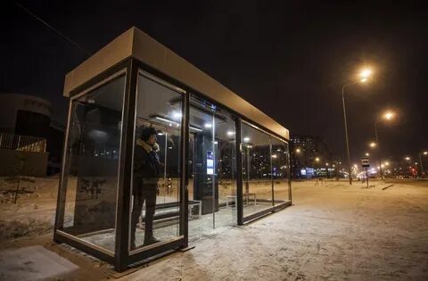 Теплый остановочный павильон
