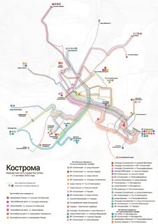 Карта новых маршрутов кострома