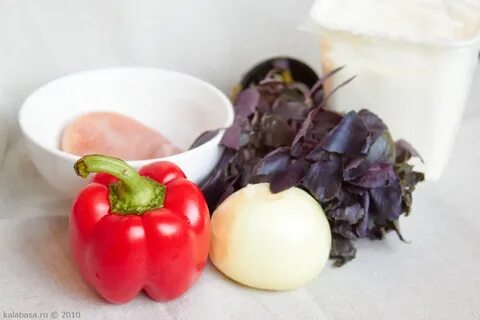 Перец курица лук