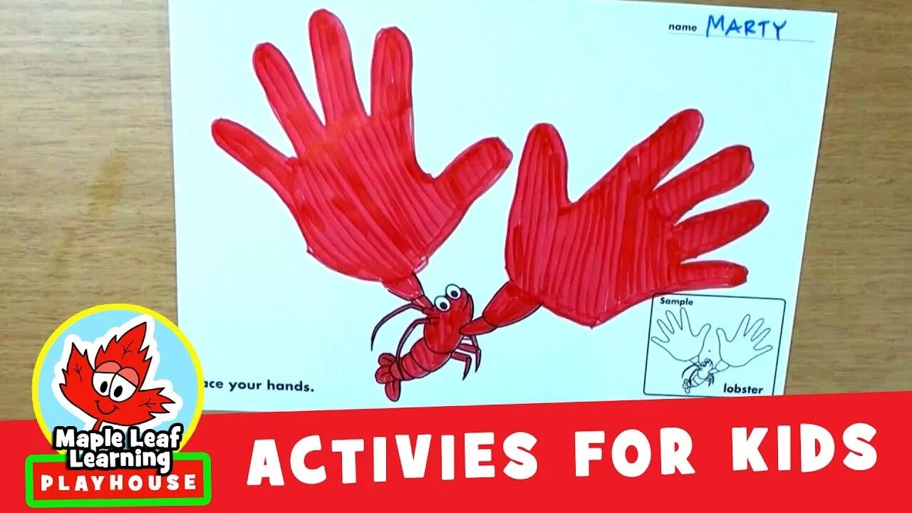 Maple leaf learning. Лобстер активити. maple leaf learning crafts. maple leaf learning sea animals.