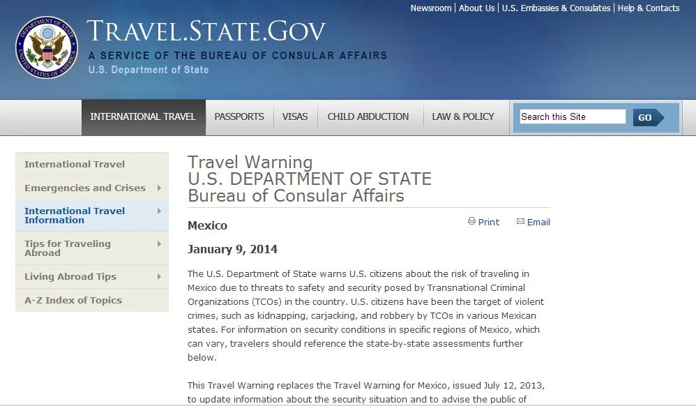 Travel.State.gov. Сайты США gov. Сообщение от u.s Department. U.S. Department of State Consulate Yerevan. Https state gov