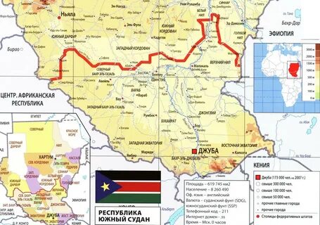 Карта судана