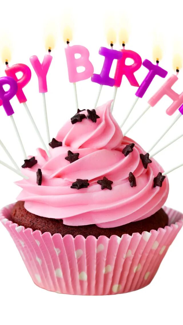 Fc 24 birthday. Розовый кексик день рождения. Пирожное со свечкой на день рождения. Картинки с др. Заставка с днем рождения.