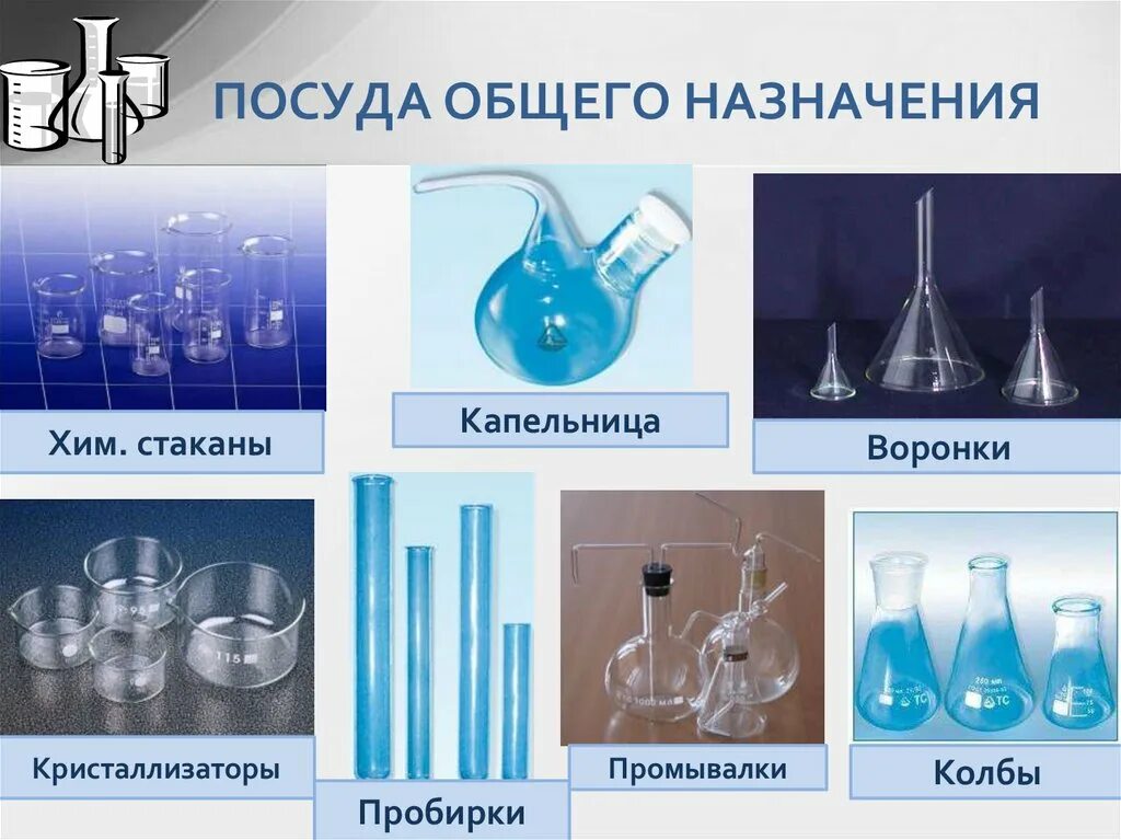 5 химических посуд. Лабораторная посуда общего назначения. Химическая посуда общего назначения. Посуда общего назначения в лаборатории. Формы химической посуды.