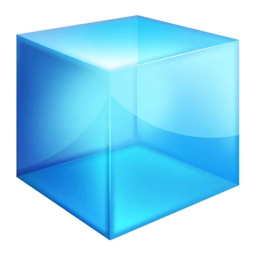 Blue cube. Куб. Трёхмерный куб. Объемная фигура куб. Куб на прозрачном фоне.