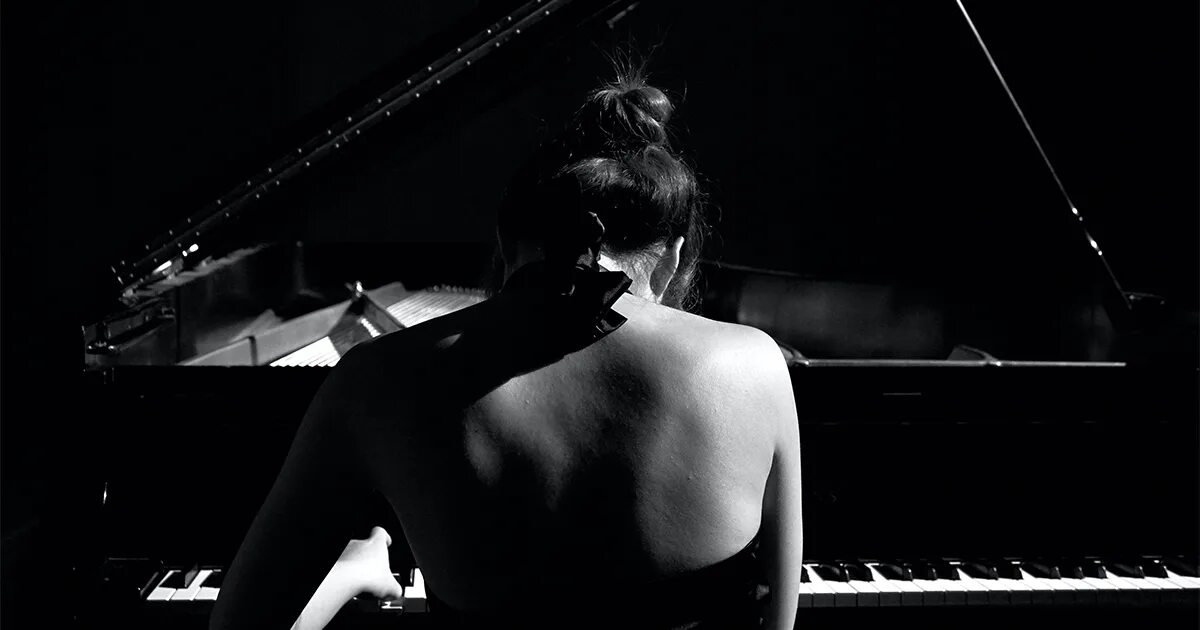 The piano is black