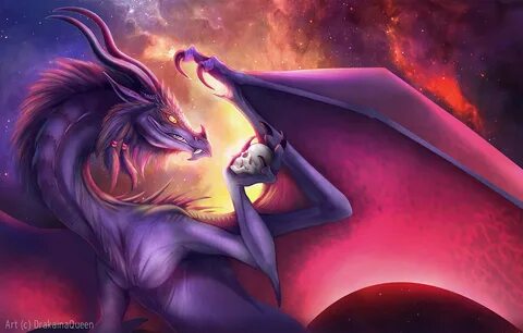 A dragoness's fiery feast