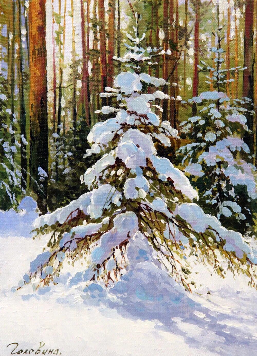 Картины художников ели