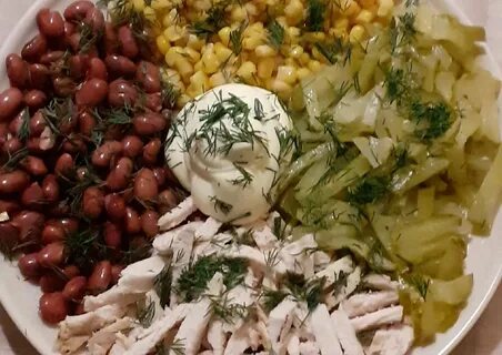 Салат кучками