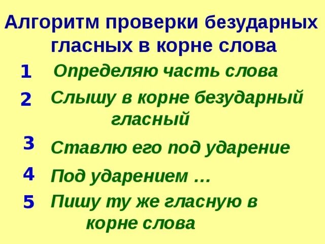 Безударные гласные в корне слова Урок3