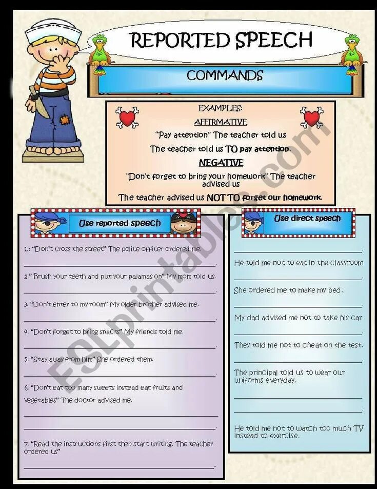 Reporting commands and requests. Reported speech commands and requests. reported speech commands and requests упражнения. reported speech orders. reported speech commands worksheets.