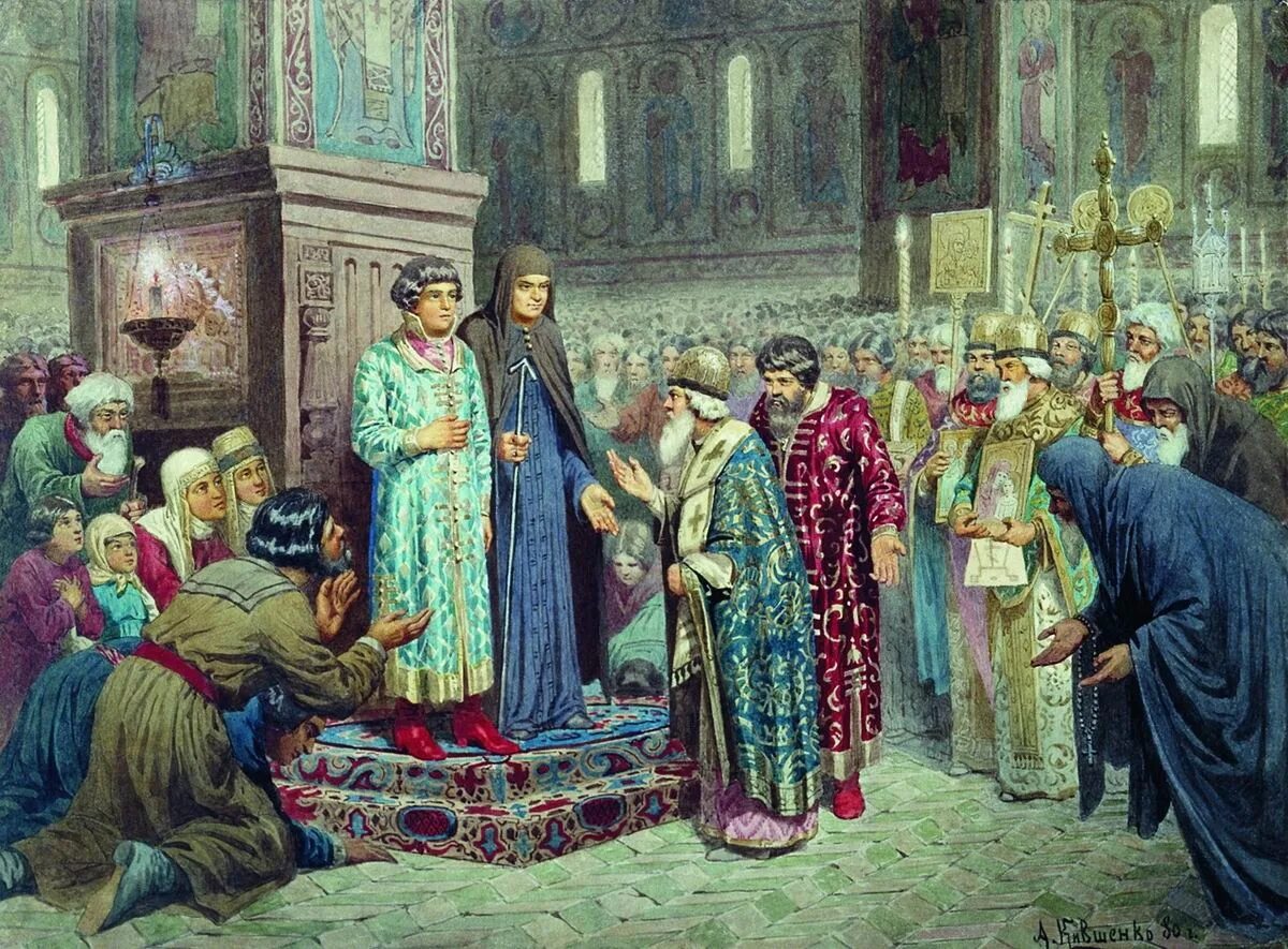 Избрание земским собором михаила федоровича. Земский собор 1613 г.. избрание на царство михаила федоровича романова. а.д. кившенко михаил федорович. депутация от земского собора 1880. земский собор избрание романова 1613.