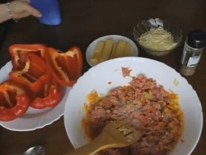 Фарш перец с мясом