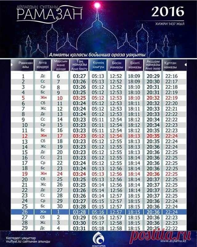 Рамазан 2016. Календарь Рамазан. Рамадан 2016 календарь. Расписание Рамадана. Расписание намаза алматы