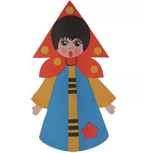 Кукла из цветной бумаги. Кукла из бумажного конуса. Аппликация народный костюм. Кукла в народном костюме аппликация. Кукла Масленица старшая группа.