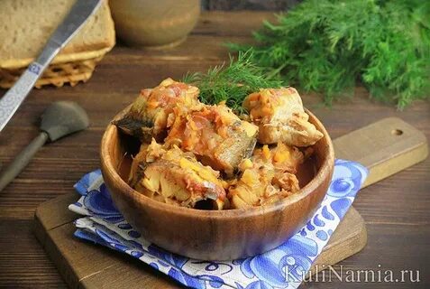 Филе минтая тушеное с овощами