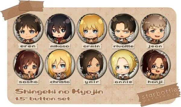I asked my younger sister to name a few Attack on Titan characters and this is w
