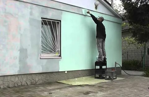 Краска покраски фасада дома
