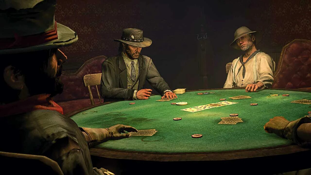 Первые игры в карты. Red Dead Redemption 2 Покер. Red Dead Redemption 2 покерный стол. Салун игра в Покер. Red Dead Redemption 1 Покер.