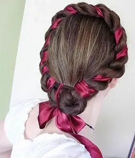 Прически с лентами