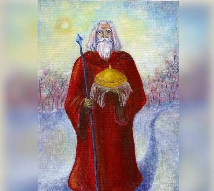Живописное изображение бога святых