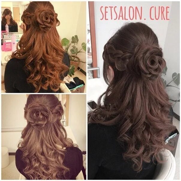 Hair-made rose - step by step tutorial Hair styles, Long hair styles, Bridal hai