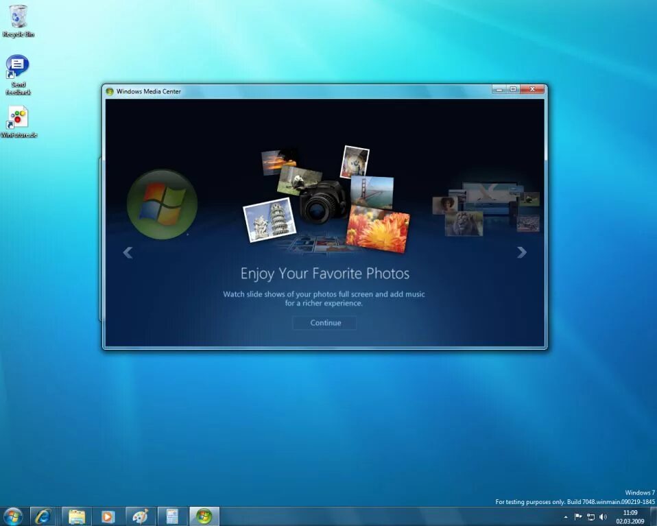 Media версии windows. Windows media center. скриншот на виндовс 7. виндовс 7 сборка. windows 7 build 7048.