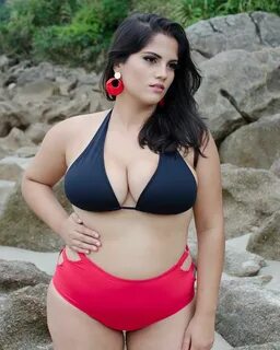 chubby women in swimsuit. 