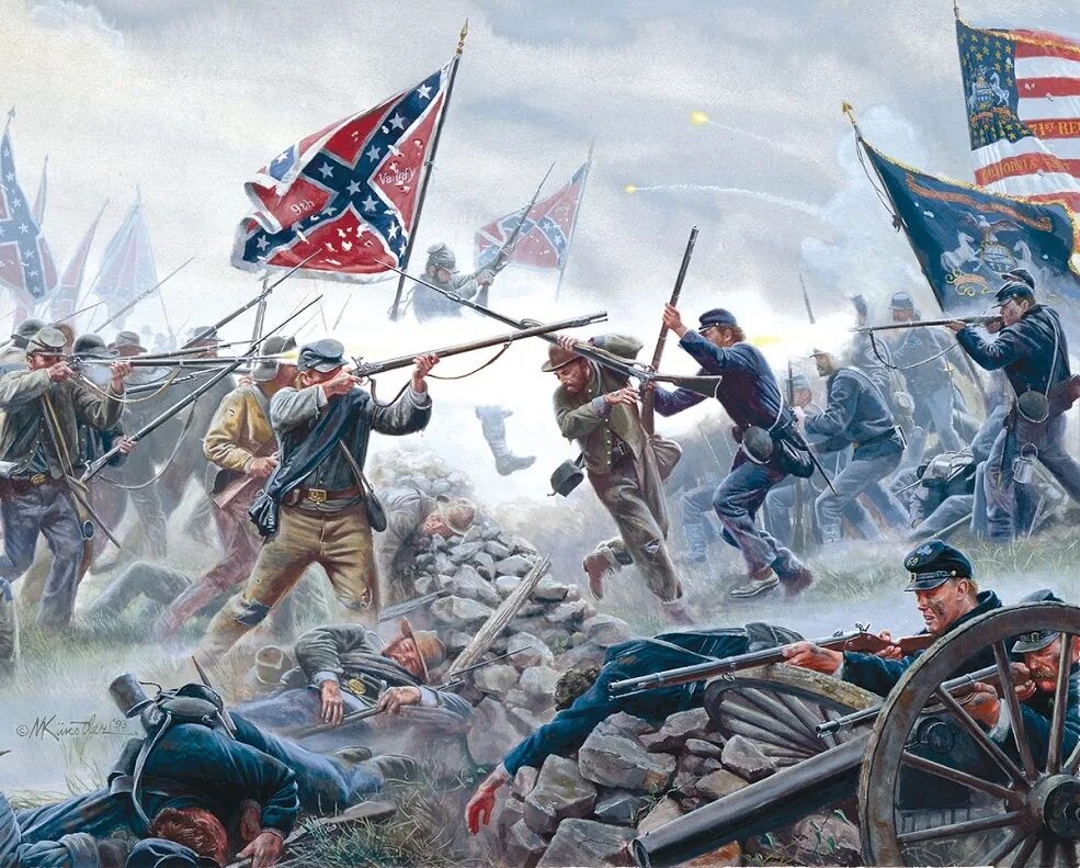 2 июля сражение. Битва при геттисберге 1863. геттисберг атака пикетта. сражение при геттисберге в 1863 году. гражданская война в сша битва при геттисберге.