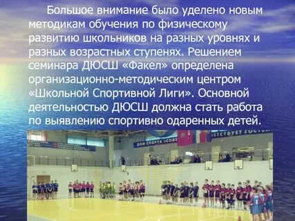 Деятельность спортивных школ