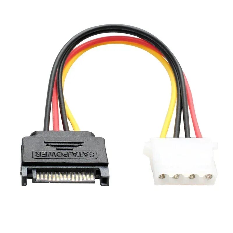 SATA 15Pin к IDE Plus 4Pin кабель адаптера питания компьютера 10 см AliExpress