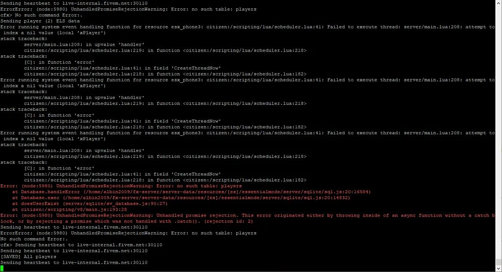 Traceback error