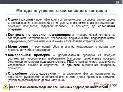 Аудит средства контроля